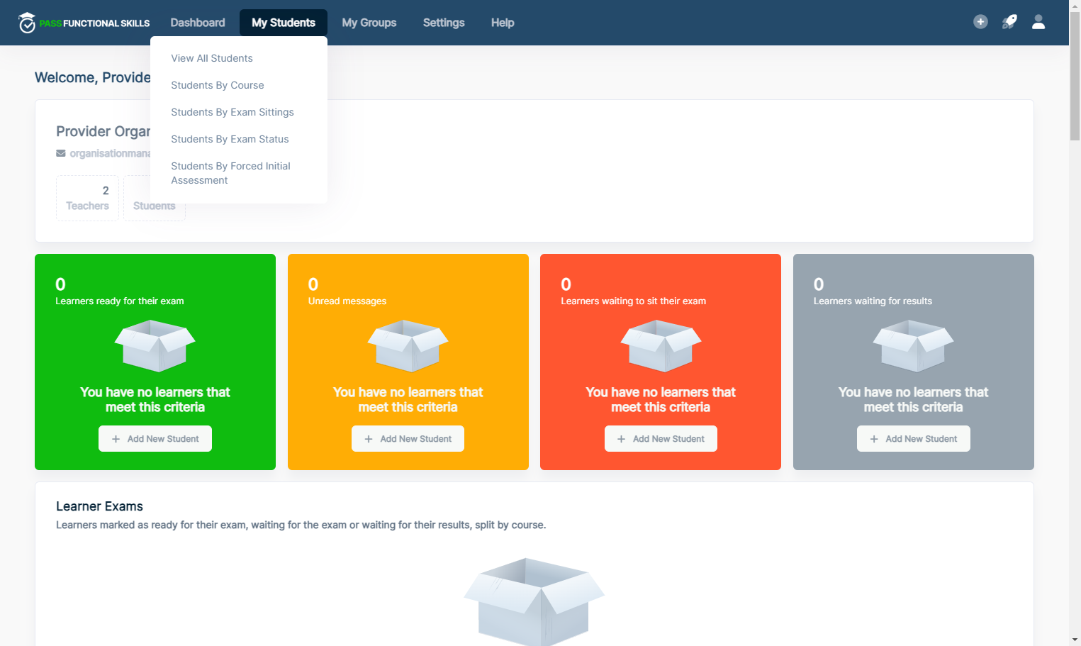First, click on 'My Students'