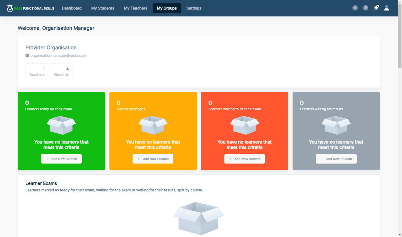From your dashboard click on My Groups