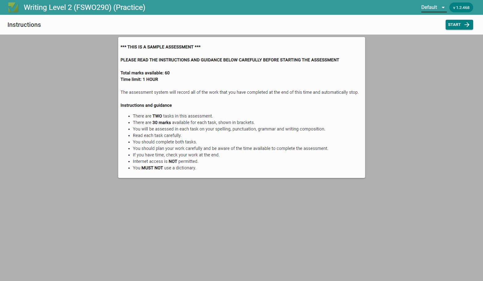 You can change the colours of the page if this is something you require. Click default.